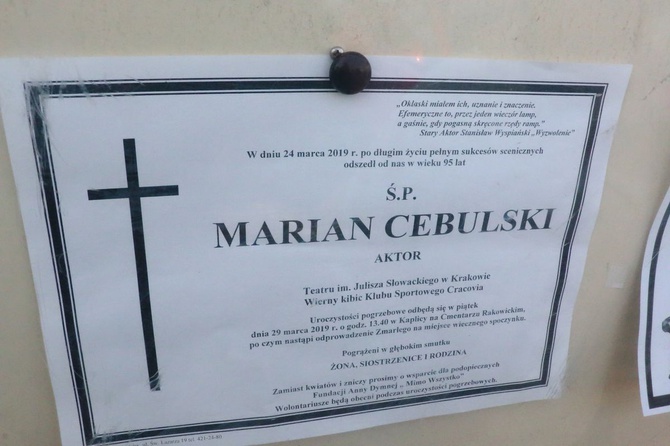 Pogrzeb Mariana Cebulskiego