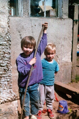 Piotruś Mela (z prawej). Gdynia 1993 r.