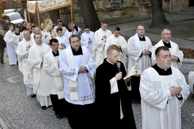 W procesji wzięło udział miejscowe duchowieństwo, klerycy, siostry zakonne i wierni świeccy.