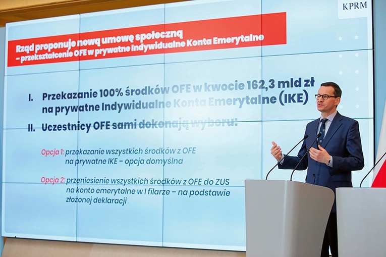 Premier Mateusz Morawiecki przedstawił rządową strategię w sprawie OFE.