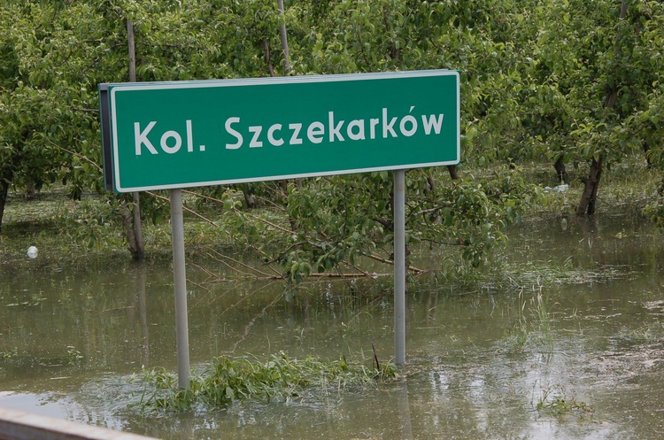 Woda sięgała do Kolonii Szczekarków, 7 km od koryta Wisły.