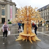 Katowice: na Rynku "wyrosło" niezwykłe, klimatyczne drzewo