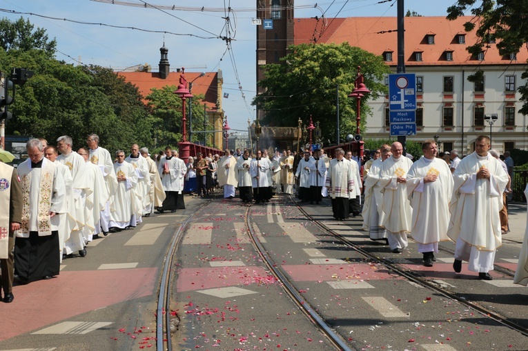 Centralna procesja Bożego Ciała we Wrocławiu 2019