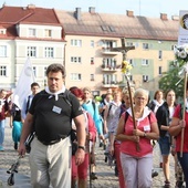 Pielgrzymi na rynku w Czeskim Cieszynie.