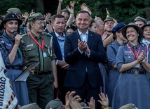 Prezydent RP odwiedził harcerzy w Gietrzwałdzie