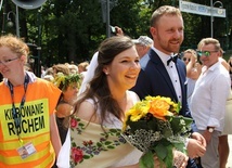 Justyna i Maciej Sadlikowie po raz pierwszy jako małżeństwo pielgrzymowali na Jasną Górę.