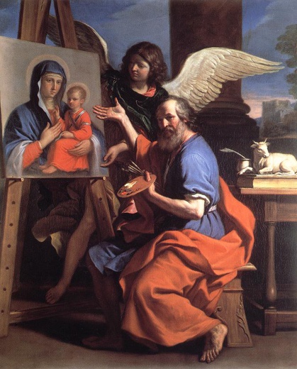Barbieri, Św. Łukasz malujący portret Matki Bożej.