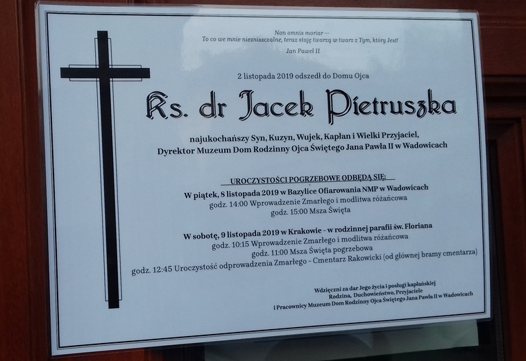 W Wadowicach odbyła się pierwsza część uroczystości pogrzebowych ks. Jacka Pietruszki