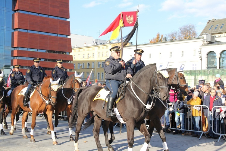 Świętowanie niepodległości na wrocławskim Placu Wolności