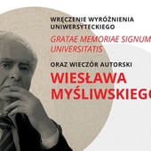 Wiesław Myśliwski, dwukrotny laureat Nagrody Nike, z wieczorem autorskim na swoim rodzimym uniwersytecie