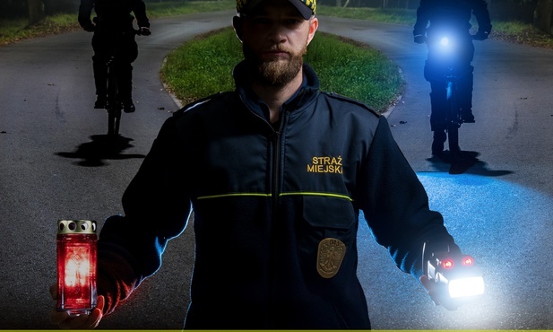 Ruda Śląska. Akcja Straży Miejskiej "Bądź widoczny" skierowana do rowerzystów