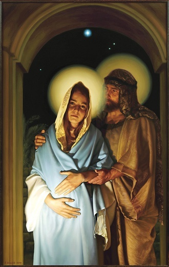 ◄	Matka Boża Szukająca Gospody – obraz Grzegorza Bialika, olej, płótno, 127x80 cm.