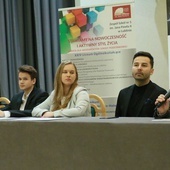 Konferencja prasowa podsumowująca projekt w Zespole Szkół nr 5 w Lublinie.