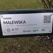Kraków. Ławeczka Hanny Malewskiej