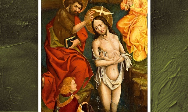 Jan Polak "Chrzest Chrystusa" olej na desce, 1480–1485, Los Angeles County Museum of Art, Los Angeles