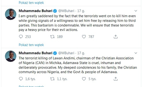 Islamiści Boko Haram ścięli pastora