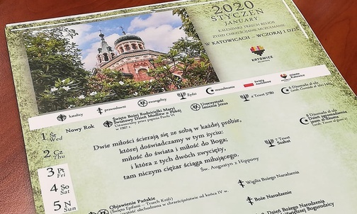 Kalendarz Trzech Religii wydany w Katowicach