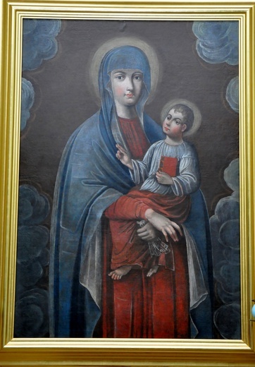 Obraz MB Szkaplerznej z kaplicy św. Antoniego.