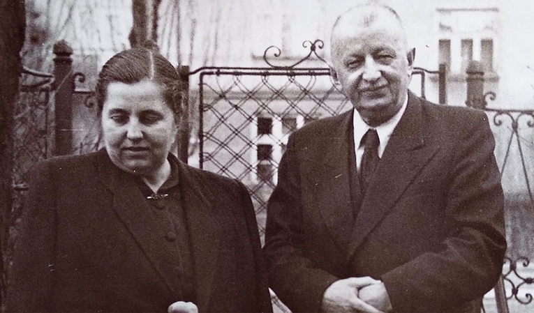 Józef Bellert  z córką Zofią  w 1960 roku.