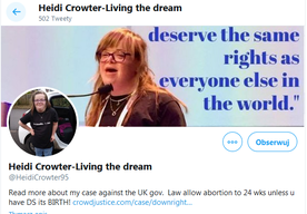 Profil Heidi Crowter na Twitterze