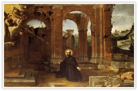 Autor nieznany "Wizja św. Ignacego Loyoli" olej na płótnie, 1622–1630, kolekcja prywatna