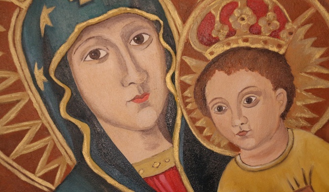 Jedna ze współczesnych kopii obrazu Matki Bożej Duczymińskiej.
