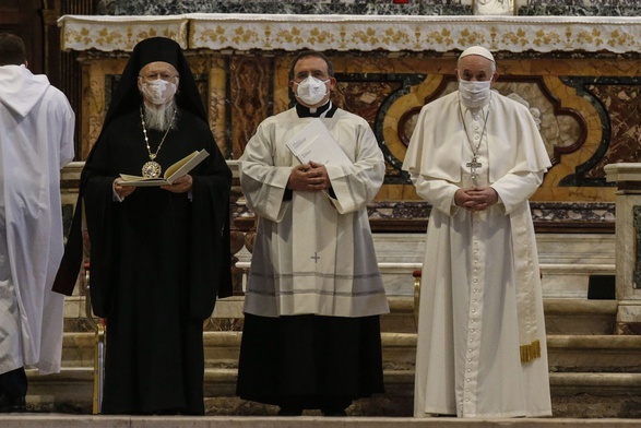 Papież Franciszek i patriarcha Konstnantynopla Bartlomiej I