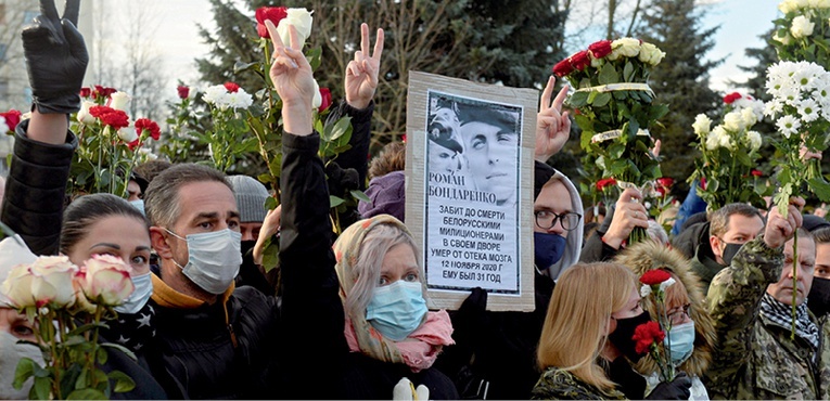 Śmierć Ramana Bandarenki wywołała nową falę protestów w Mińsku.