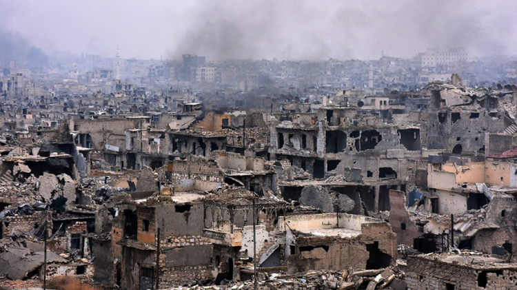 Syryjskie Aleppo po bombardowaniu