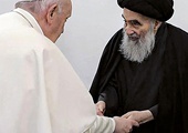 Papież Franciszek i ajatollah Al-Sistani.