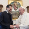 Papieież Franciszek i premier Libanu, Saad Hariri 