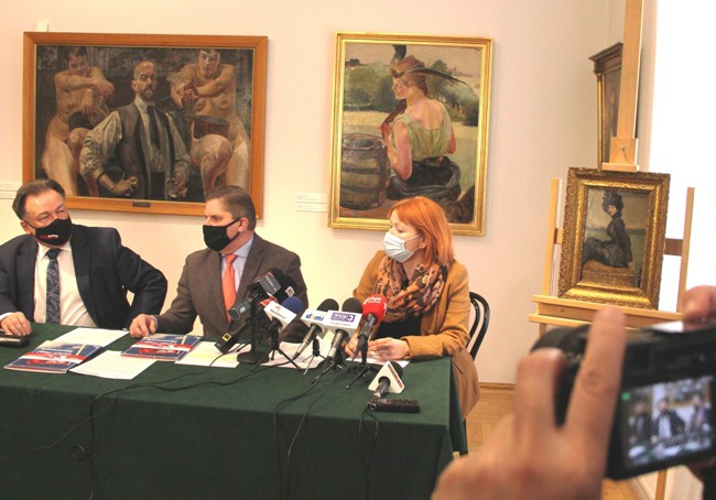 Z prawej „Portret Zofii Atteslander”. Od lewej siedzą Adam Struzik, Leszek Ruszczyk, Paulina Szymalak-Bugajska.