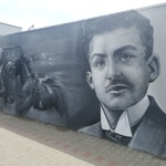 Mural na murach zakładu Rosomak