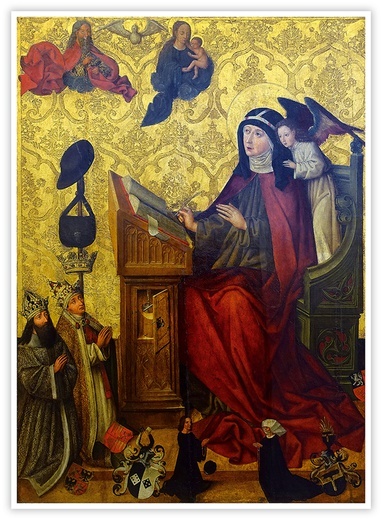 Autor nieznanyŚwięta Brygida tempera i złoto na desce, ok. 1483Germanisches Nationalmuseum Norymberga