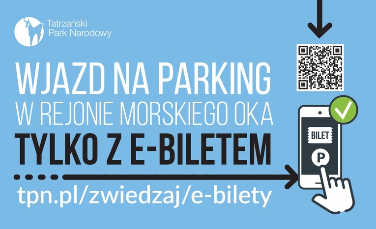 Jedziesz w Tatry? Parkingi w rejonie Morskiego Oka wyłącznie z e-biletem!