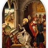 Pedro BerrugueteŚw. Dominik wskrzesza młodzieńcaolej na desce, 1493–1499Muzeum Prado, Madryt