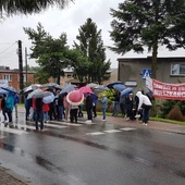 Dąbrowa Górnicza. Mieszkańcy blokowali drogę, która prowadzi na teren Euroterminalu w Sławkowie