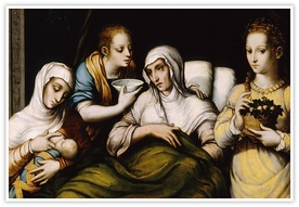 Luis de Morales
Narodziny Maryi
olej na desce, 1562–1567
Muzeum Prado, Madryt