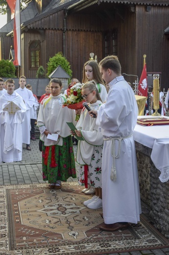 Ochotnica Dolna. Poświęcenie placu pod budowę nowego kościoła