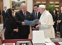 Prezydent Armenii podczas spotkania z papieżem