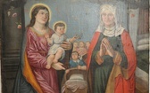 Bogate k. Przasnysza. Obraz św. Anny Samotrzeciej w głównym ołtarzu
