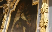 Obory. Św. Anioł z Sycylii (detal ze stalli zakonnych)