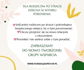 W Tarnowie powstaje kolejna grupa wsparcia dla rodziców po stracie dziecka