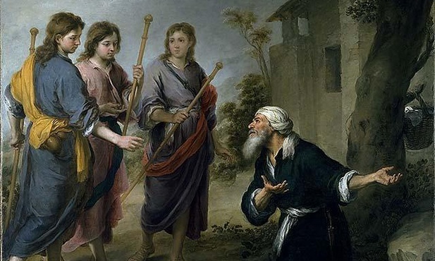 Murillo, Bóg w gościnie u Abrahama.