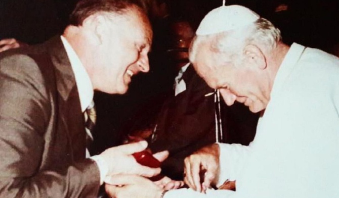 Jerzy Lamers i św. Jan Paweł II.