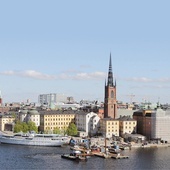 Panorama Sztokholmu, miasta, w którym Laurentius Nielsen działał na dworze króla Jana III.
