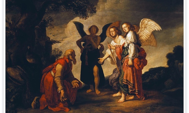 Pieter Lastman "Abraham i trzej aniołowie" olej na desce, 1623 r. Ermitaż, Sankt Petersburg