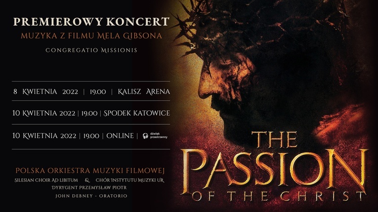 Katowice. Koncert muzyki z filmu "Pasja" w Niedzielę Palmową w Spodku