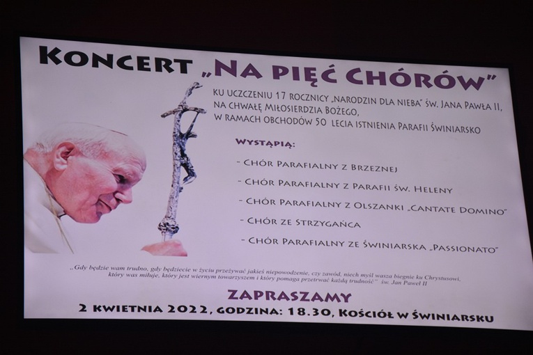 Koncert na pięć chórów w Świniarsku