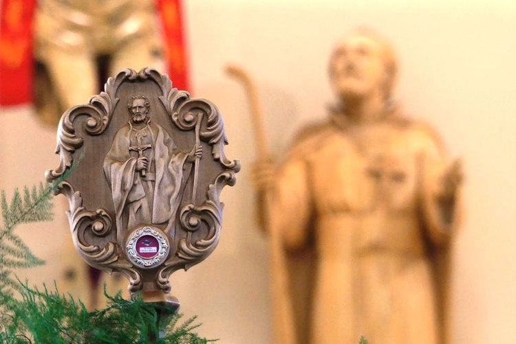 Relikwie św. Andrzeja Boboli w pallotyńskim kościele w Bielsku-Białej.